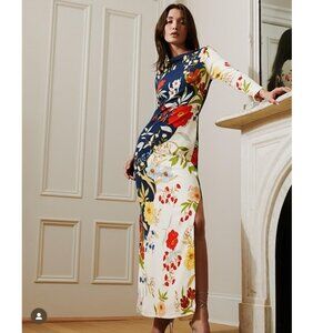 Cara Cara Aria Stretch Crepe Maxi Floral Dress